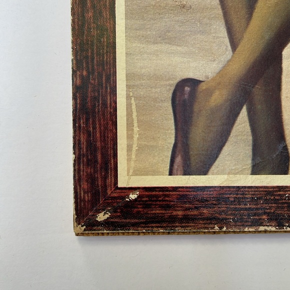 Vintage Lithograph Girl With Parrot by Jean Maio :: MCM Wall Art - Picture 10 of 13